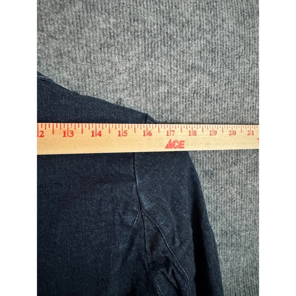 Lauren Jeans Co Ralph Lauren Womens Denim Blazer Jacket Dark Wash Button Size M - Picture 11 of 13